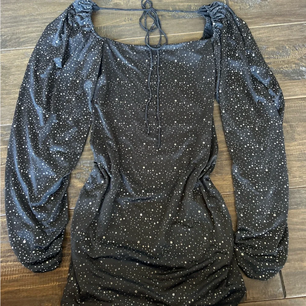 Lucy in the Sky Black Dress with Silver Accents - Picture 4 of 4